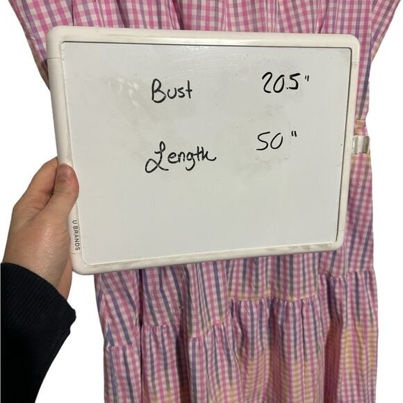 Charter Club NwT Pink Pastel Gingham Check Plaid Spring Ombre Midi Dress XL‎ - Picture 4 of 4